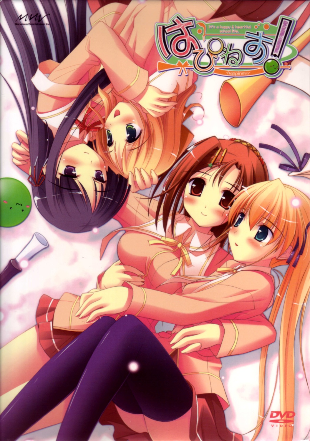 happiness, hiiragi_anri, kamisaka_haruhi, kohinata_sumomo, ko~cha, seifuku, takamine_koyuki, thighhighs