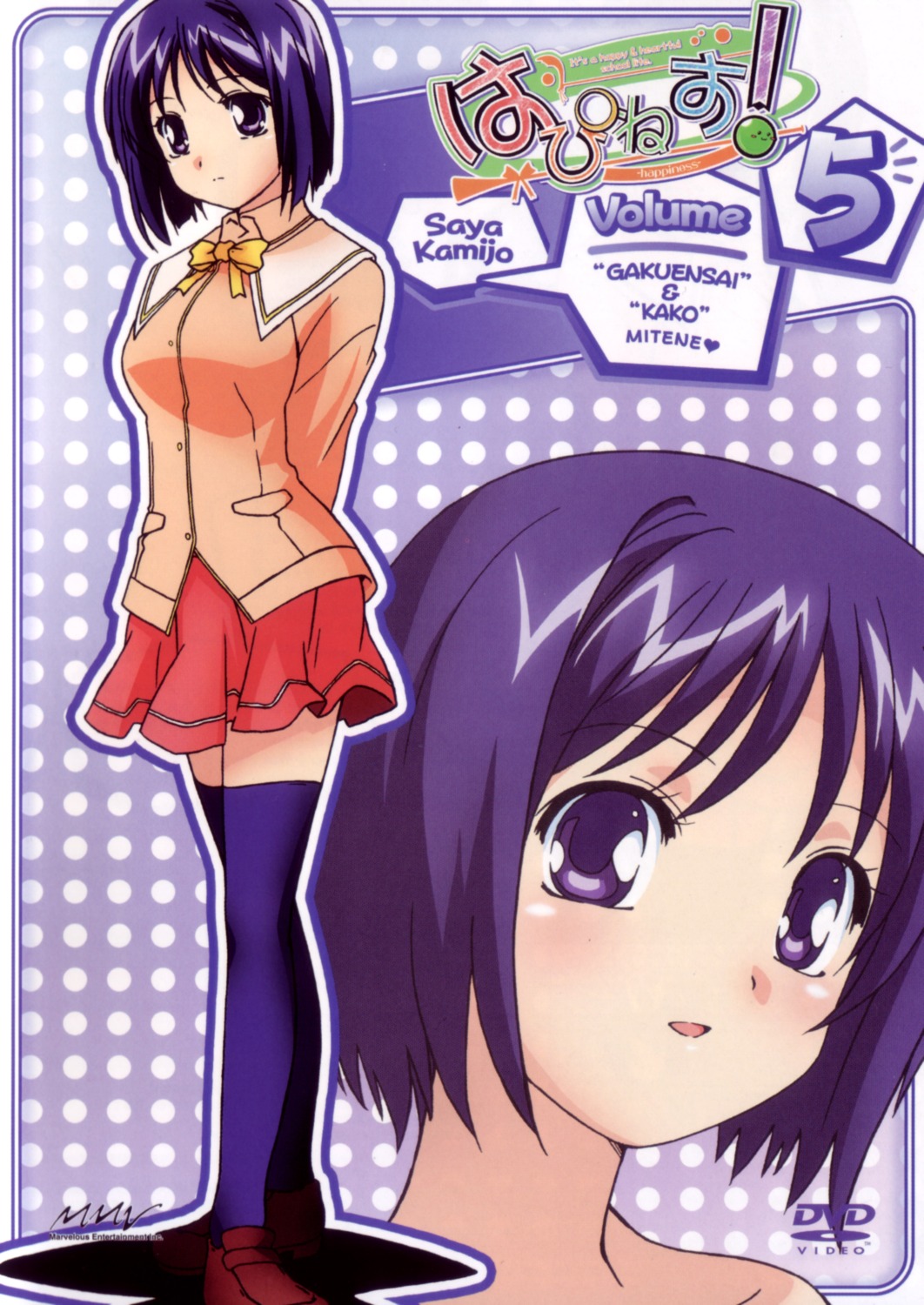 disc_cover, happiness, kamijou_saya, seifuku, thighhighs