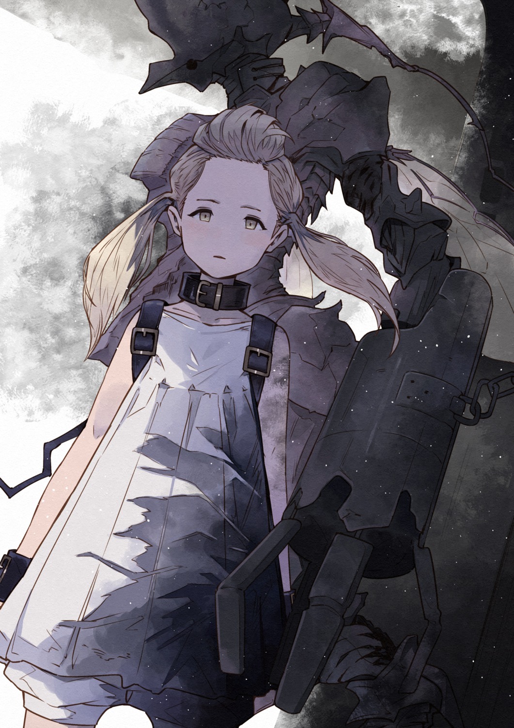 bloomers, dress, fio_(nier), kanmiya_shinobu, levania, nier, nier_reincarnation, weapon