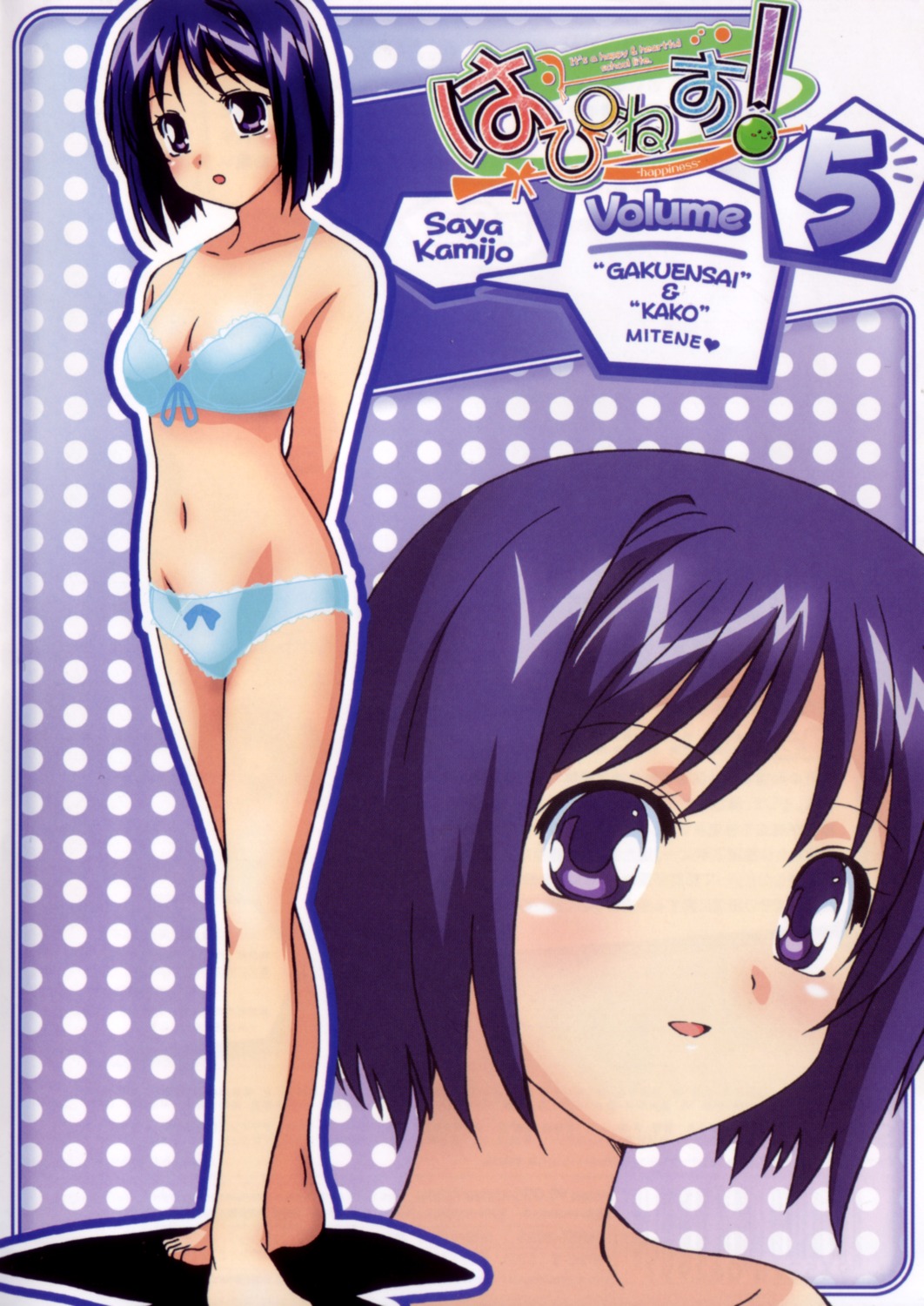 bra, disc_cover, happiness, kamijou_saya, pantsu