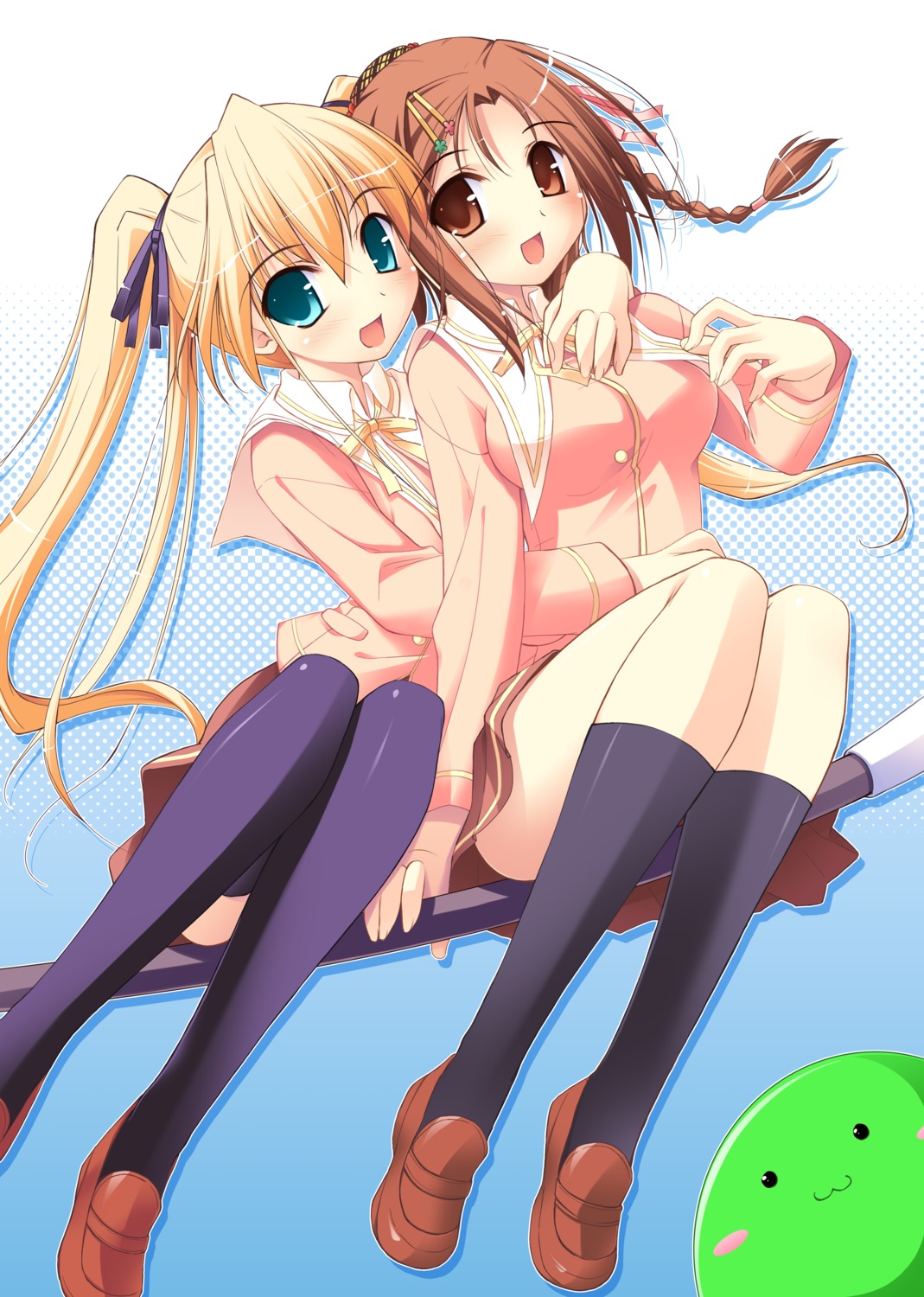 happiness, hiiragi_anri, kamisaka_haruhi, ko~cha, seifuku, windmill