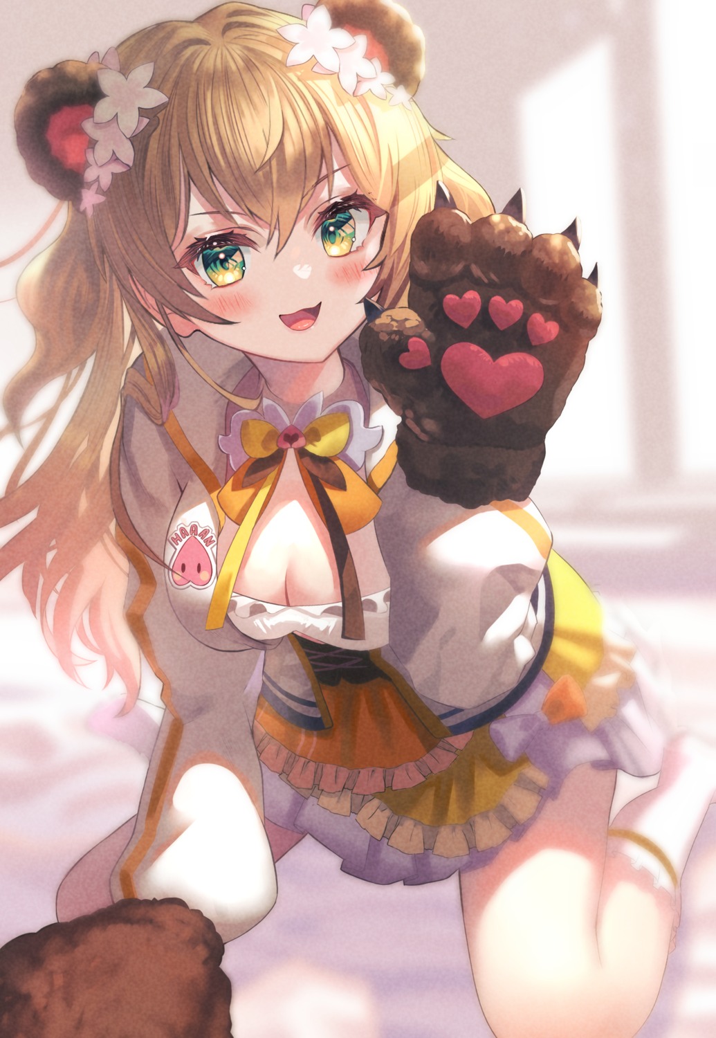 animal_ears, cleavage, dodota, hololive, momosuzu_nene