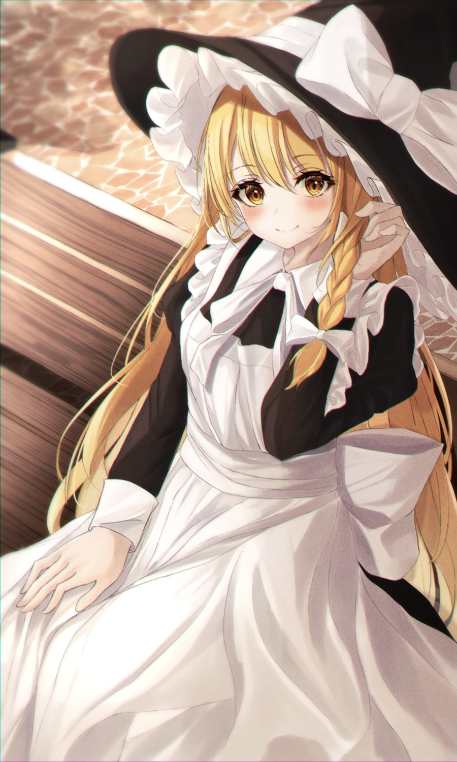 kirisame_marisa, kure:kuroha, maid, touhou, witch