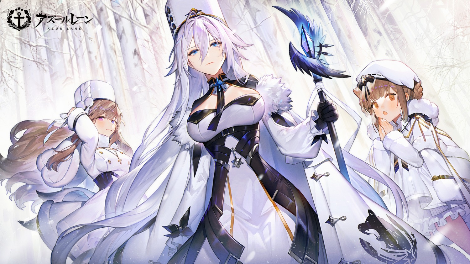 azur_lane, gremyashchy_(azur_lane), heterochromia, murmansk_(azur_lane), nahonanaho, skirt_lift, sovetsky_soyuz_(azur_lane), uniform, weapon