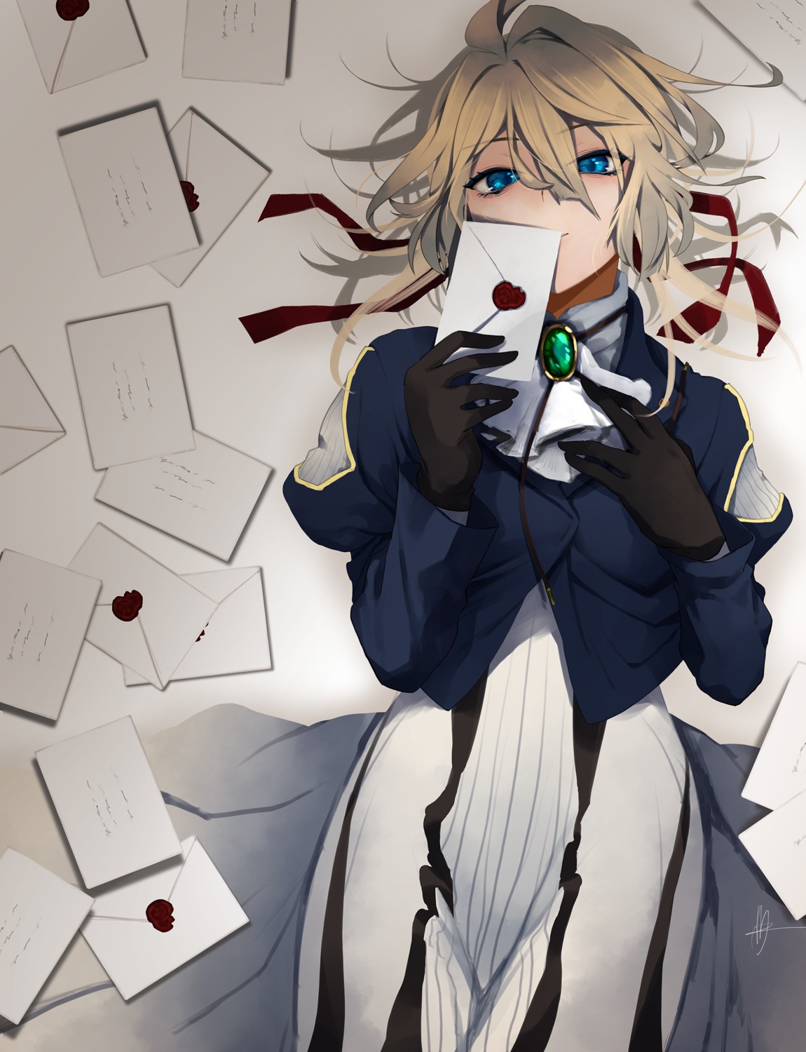 dress, nmz_(namazu), violet_evergarden, violet_evergarden_(character)