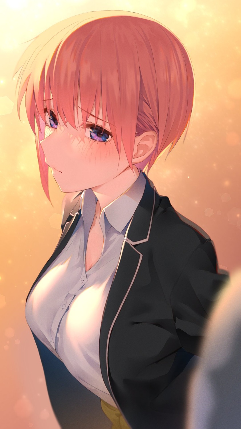 5-toubun_no_hanayome, nakano_ichika, seifuku, shishamo