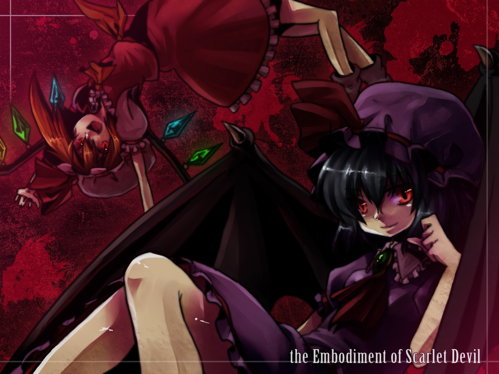 flandre_scarlet, remilia_scarlet, touhou, tu2ki