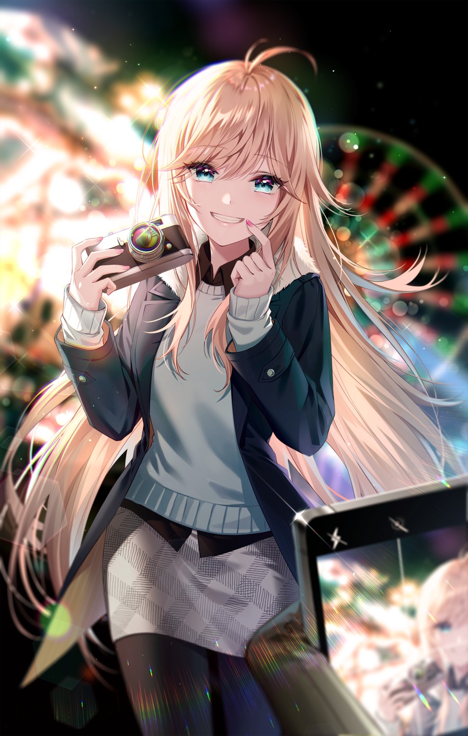 kiwi_(pixiv6429539), pantyhose, sweater