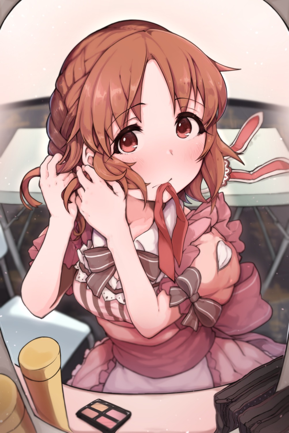 abe_nana, animal_ears, bunny_ears, cleavage, dress, the_idolm@ster, the_idolm@ster_cinderella_girls, woshinon