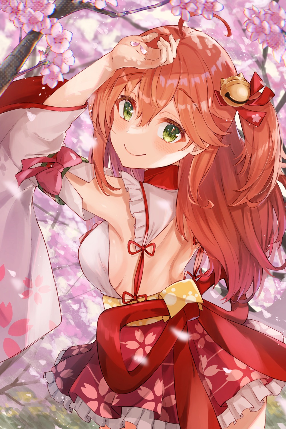 haru_yu, hololive, japanese_clothes, no_bra, sakura_miko