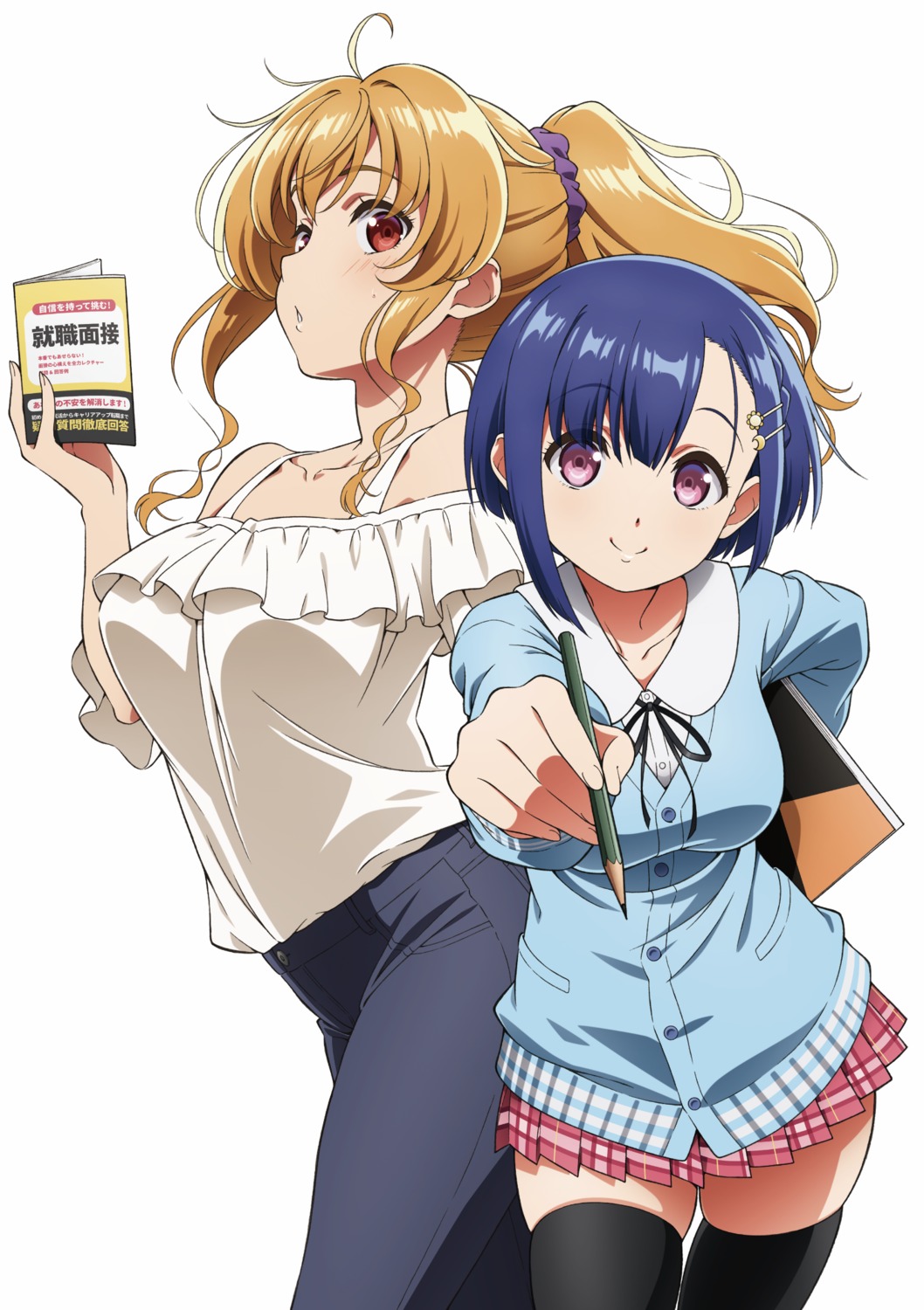 bokutachi_no_remake, kogure_nanako, seifuku, shino_aki, sweater, tagme, thighhighs