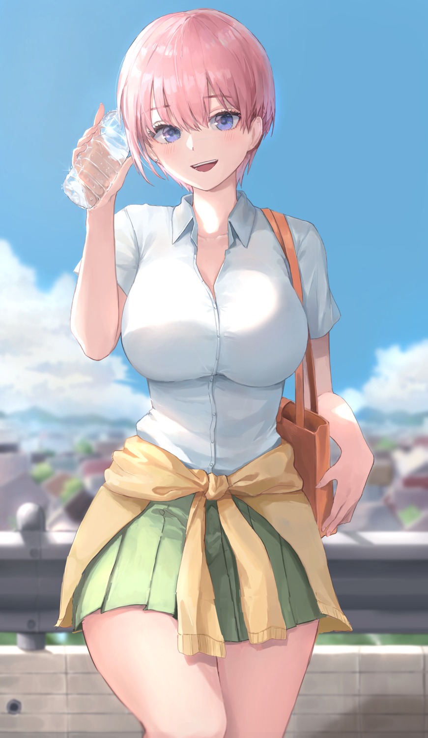 5-toubun_no_hanayome, nakano_ichika, pigone, seifuku, sweater
