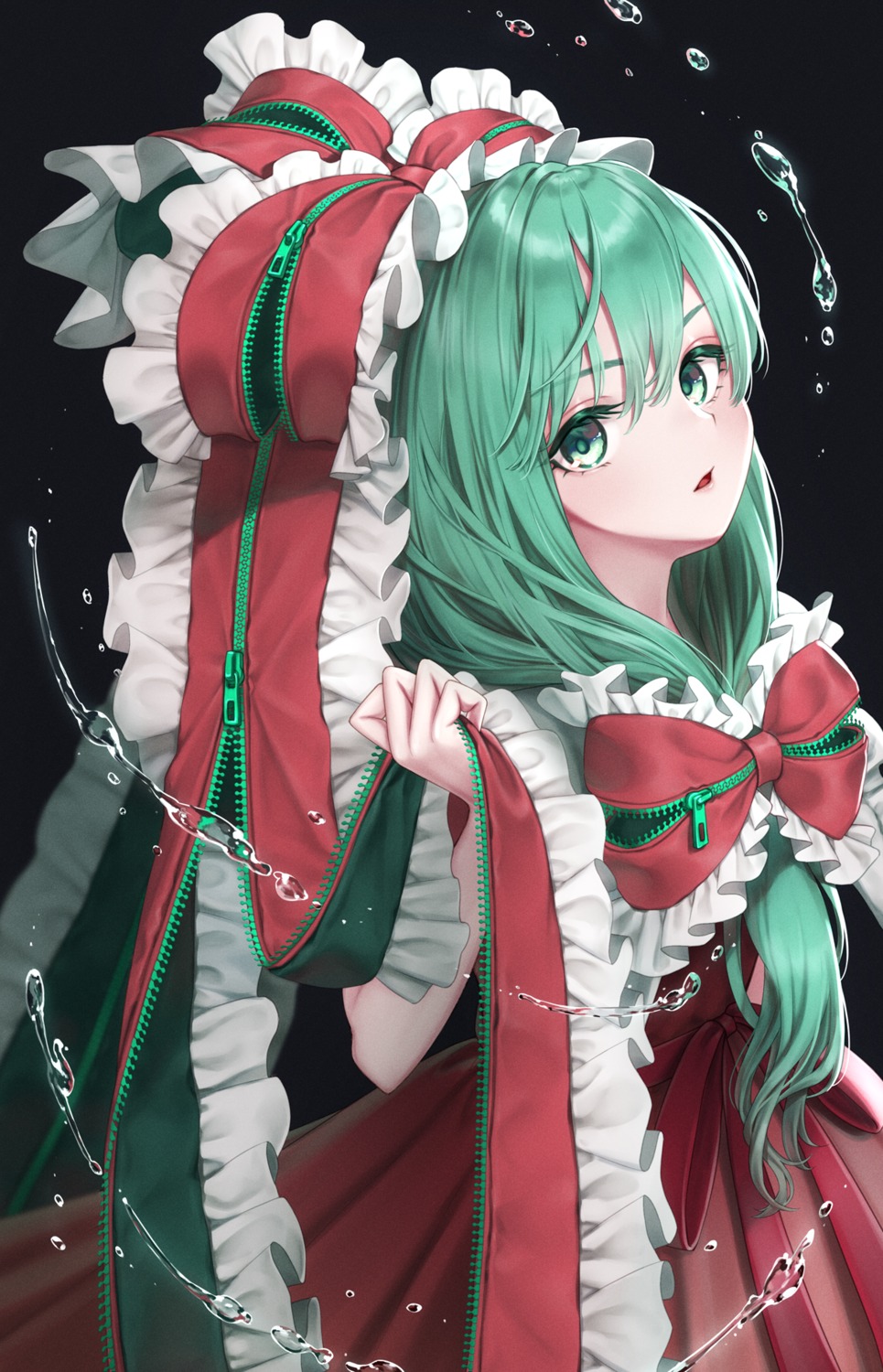 dress, gothic_lolita, kagiyama_hina, lolita_fashion, torinari_(dtvisu), touhou