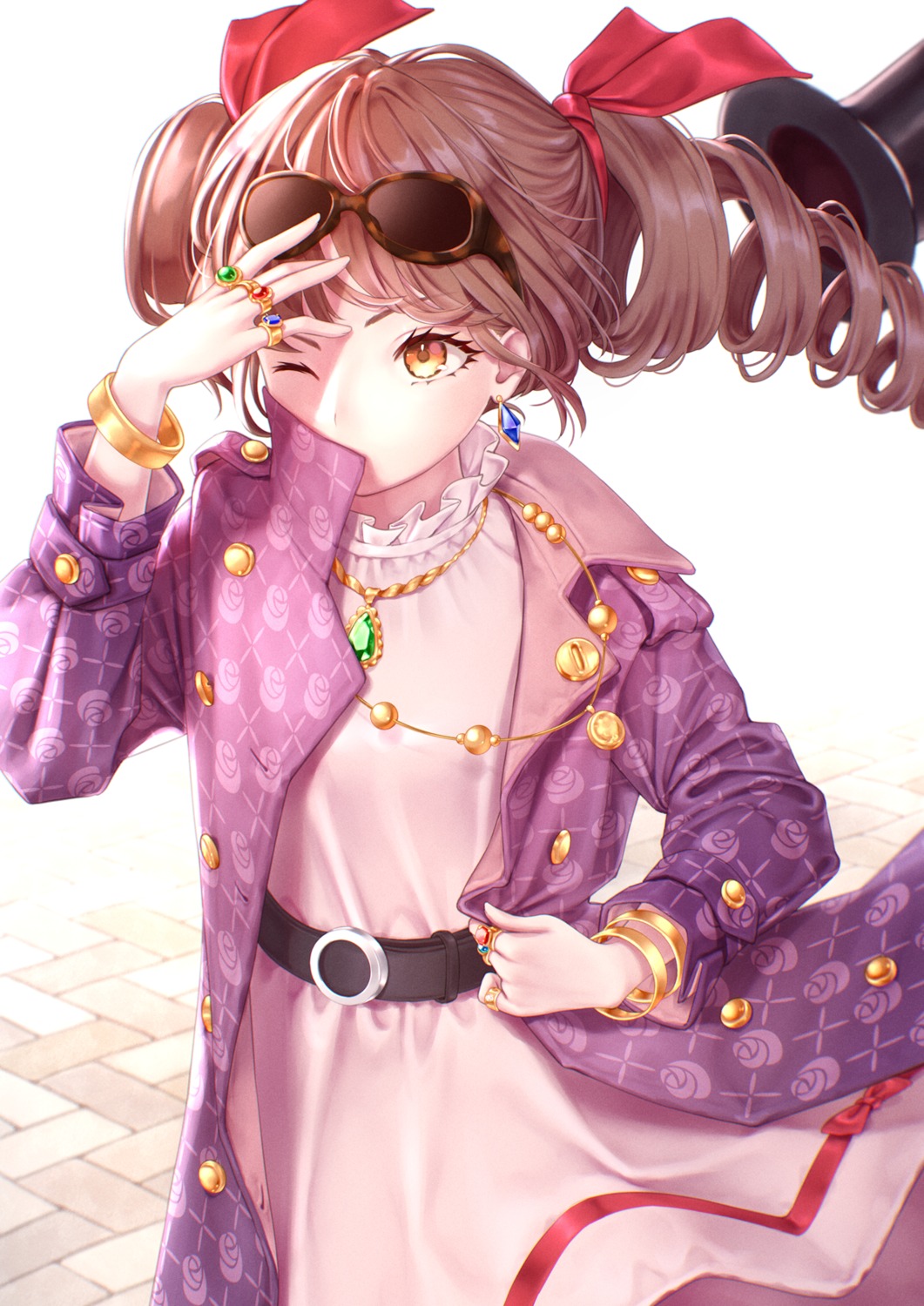dress, megane, skirt_lift, torinari_(dtvisu), touhou, yorigami_jo'on
