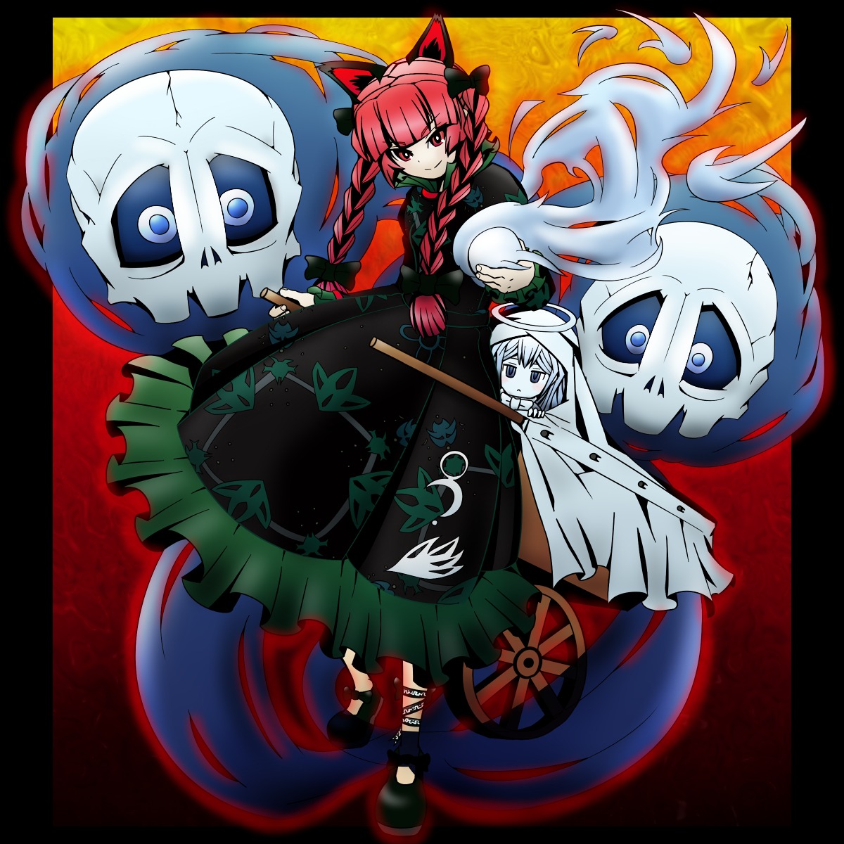 kaenbyou_rin, konoe, touhou, zombie_fairy