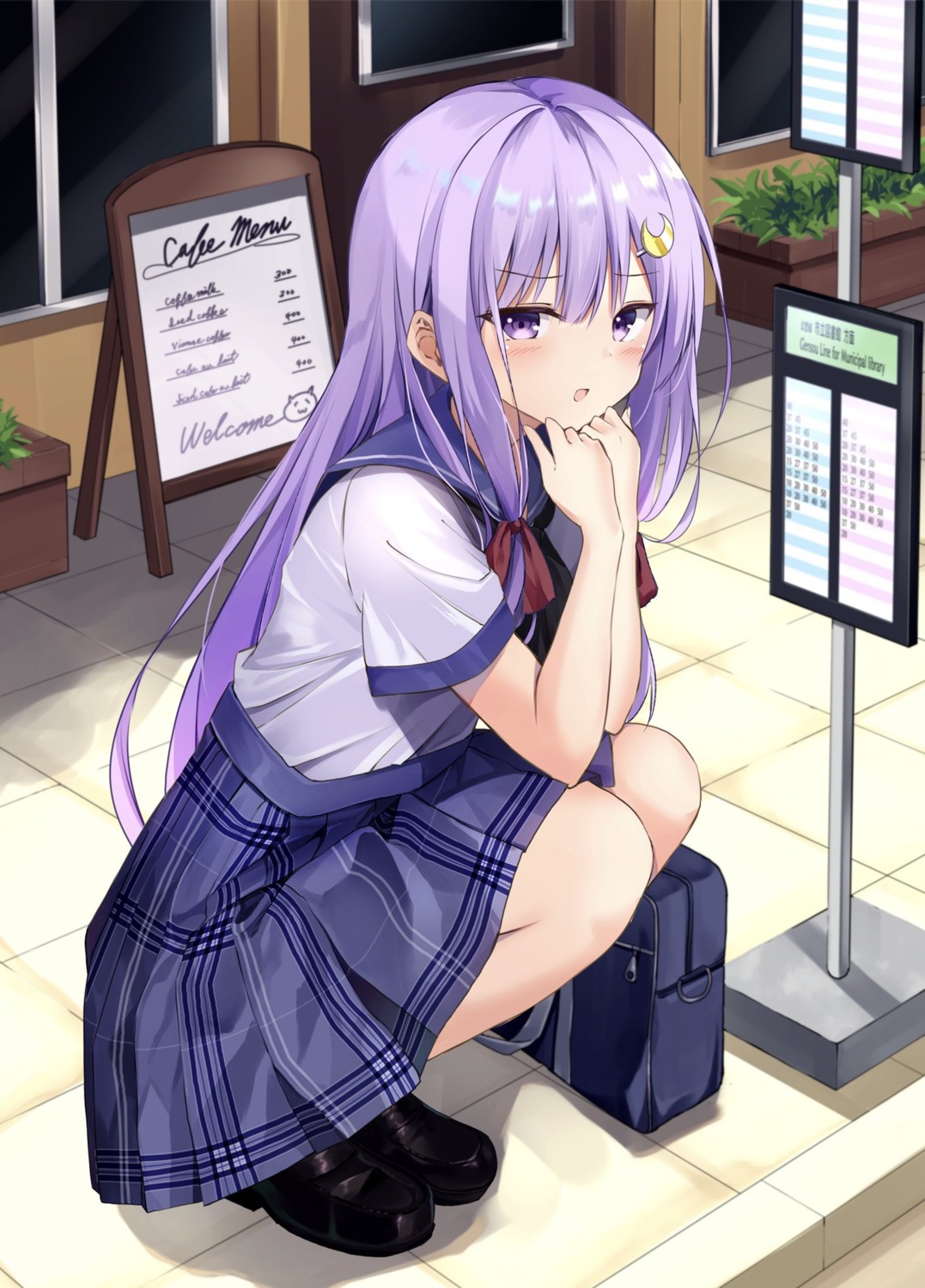 hyurasan, patchouli_knowledge, seifuku, skirt_lift, touhou