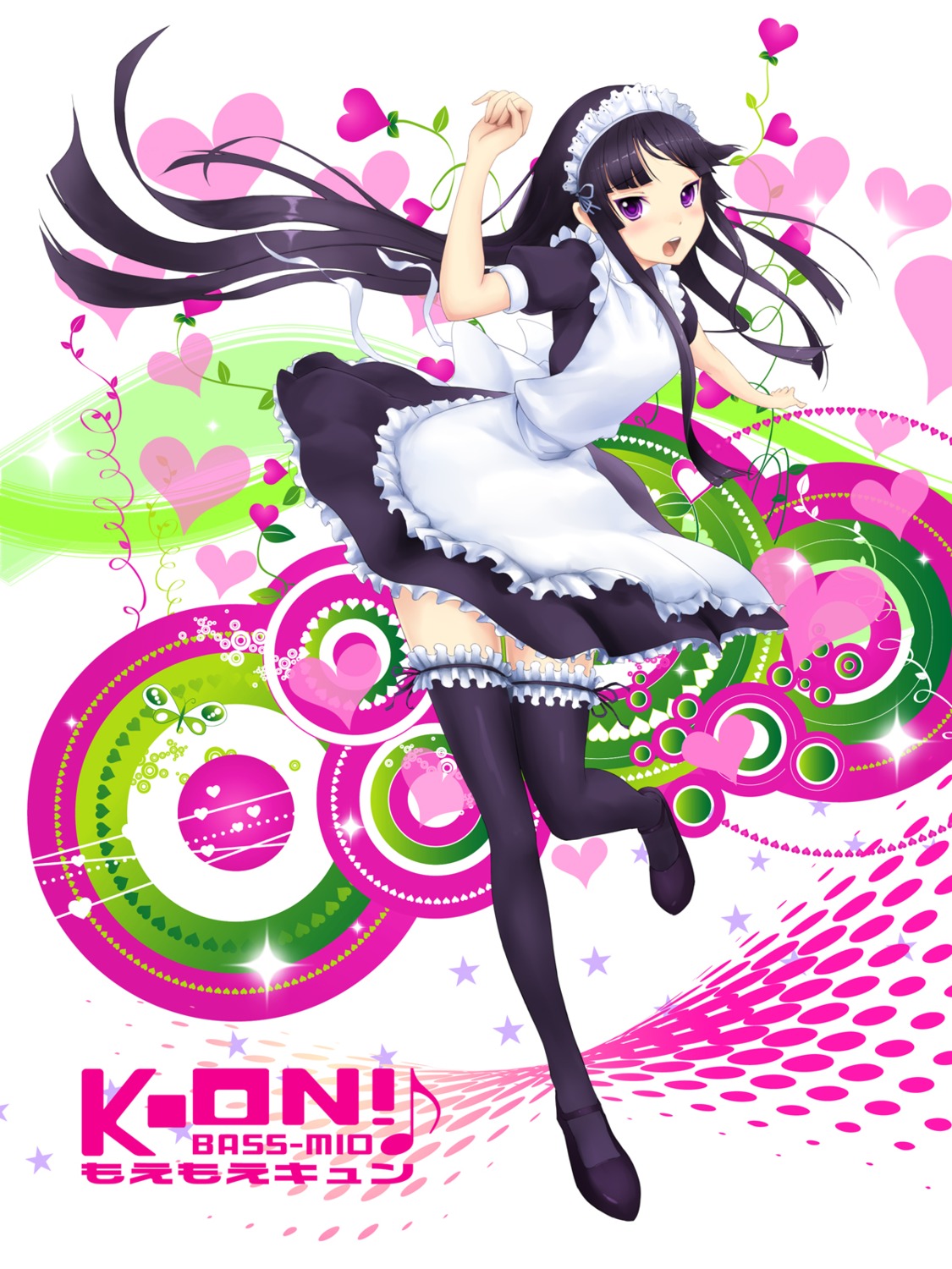 akiyama_mio, garter, k-on!, maid, penpen, thighhighs