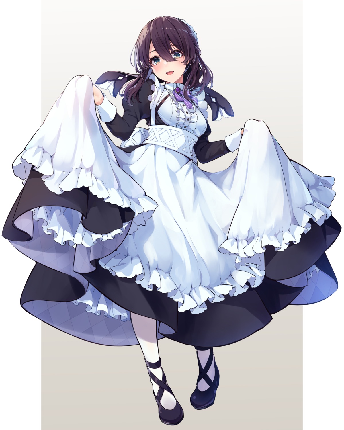 ao_no_neko, maid, skirt_lift