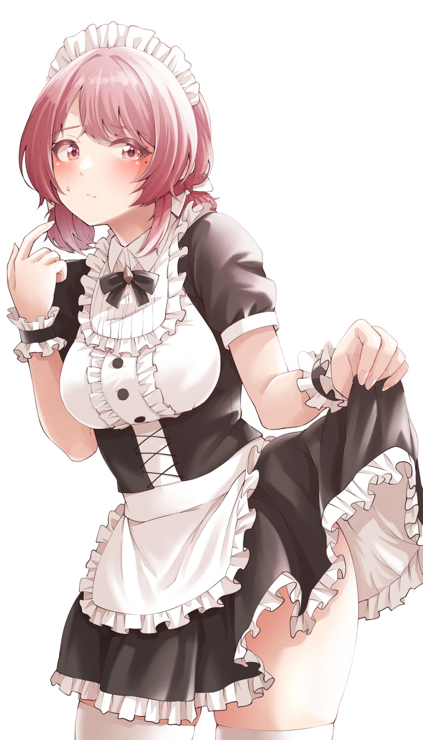 maid, skirt_lift, thighhighs, tokufumi