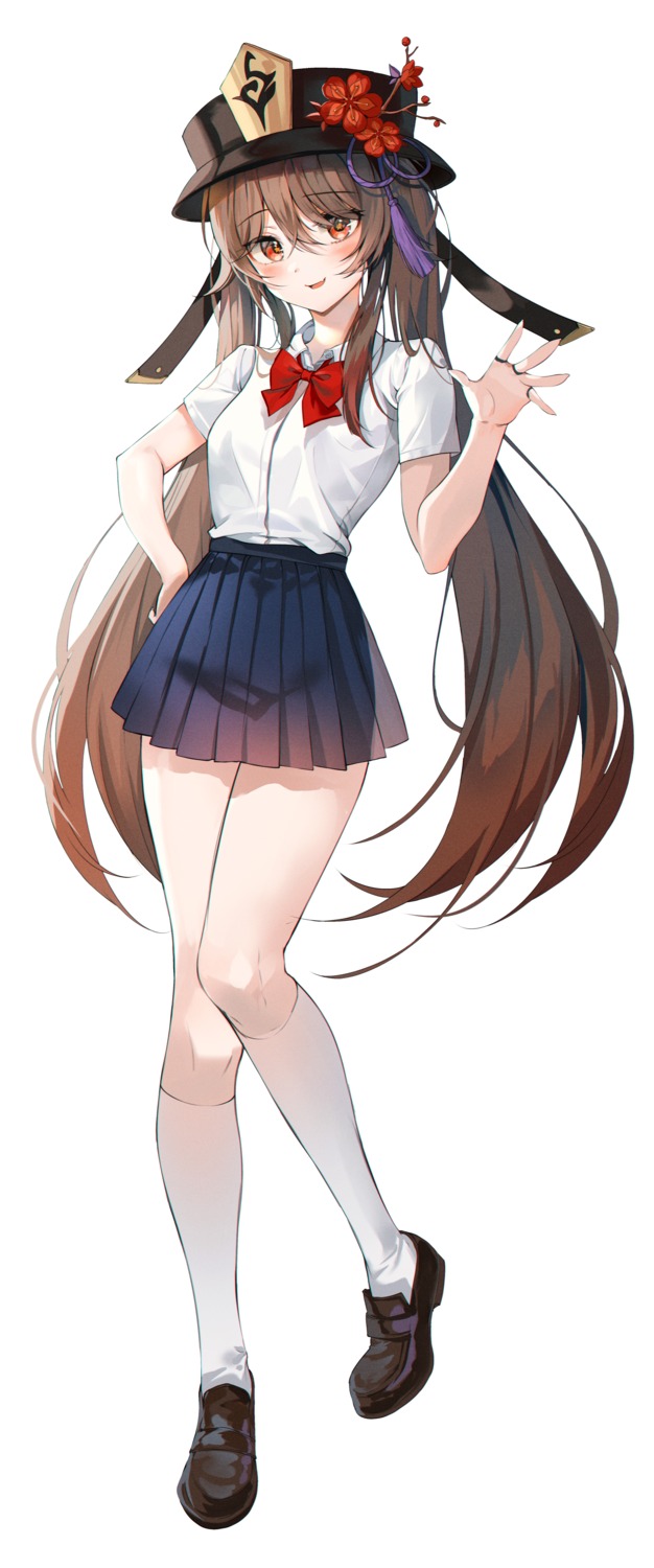 genshin_impact, harusame_(user_wawj5773), hu_tao, see_through, seifuku
