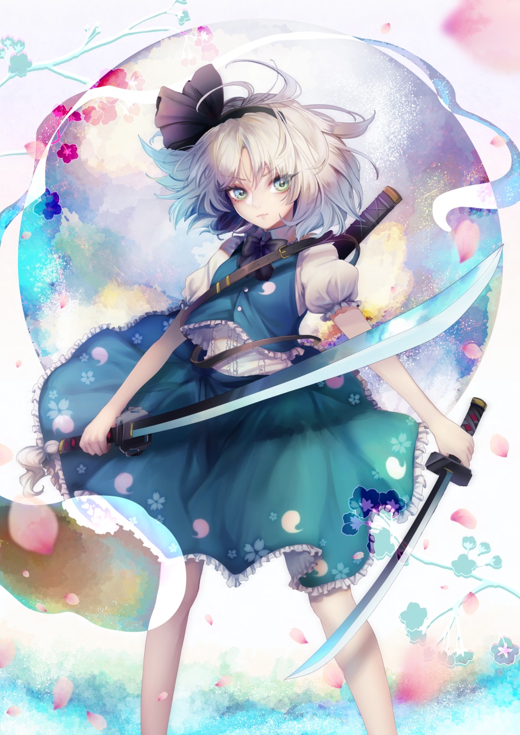 garan_co, konpaku_youmu, myon, skirt_lift, sword, touhou