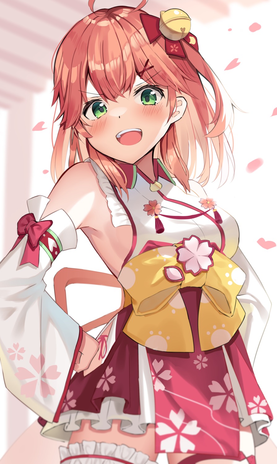 garter, hololive, japanese_clothes, mizuki_ryuu, sakura_miko