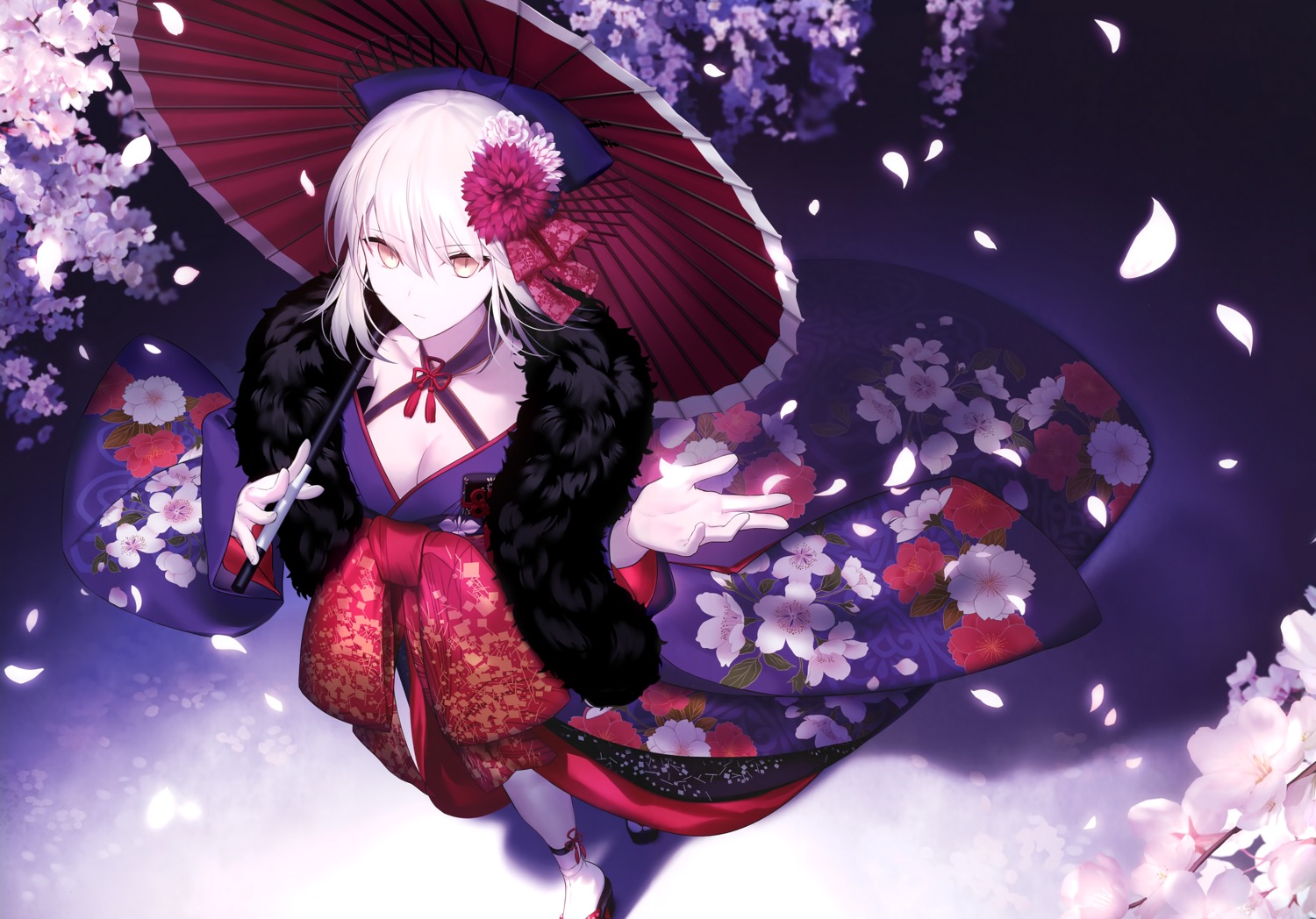 artoria_pendragon_(fate), artoria_pendragon_alter_(fate), cleavage, fate/grand_order, fate/stay_night, japanese_clothes, mashima_saki_(mashimasa), possible_duplicate