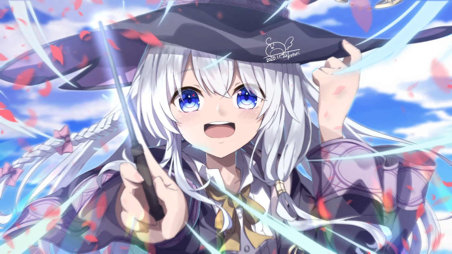 elaina_(majotabi), kotori_inaka, majo_no_tabitabi, weapon, witch