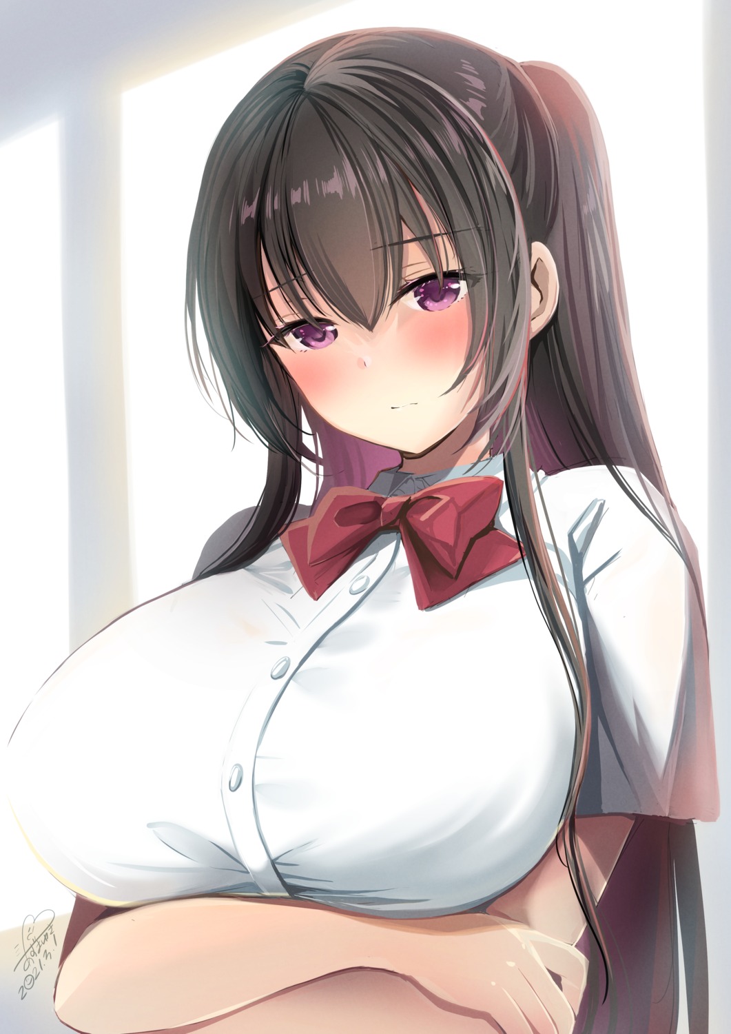 azuma_yuki, breast_hold, seifuku