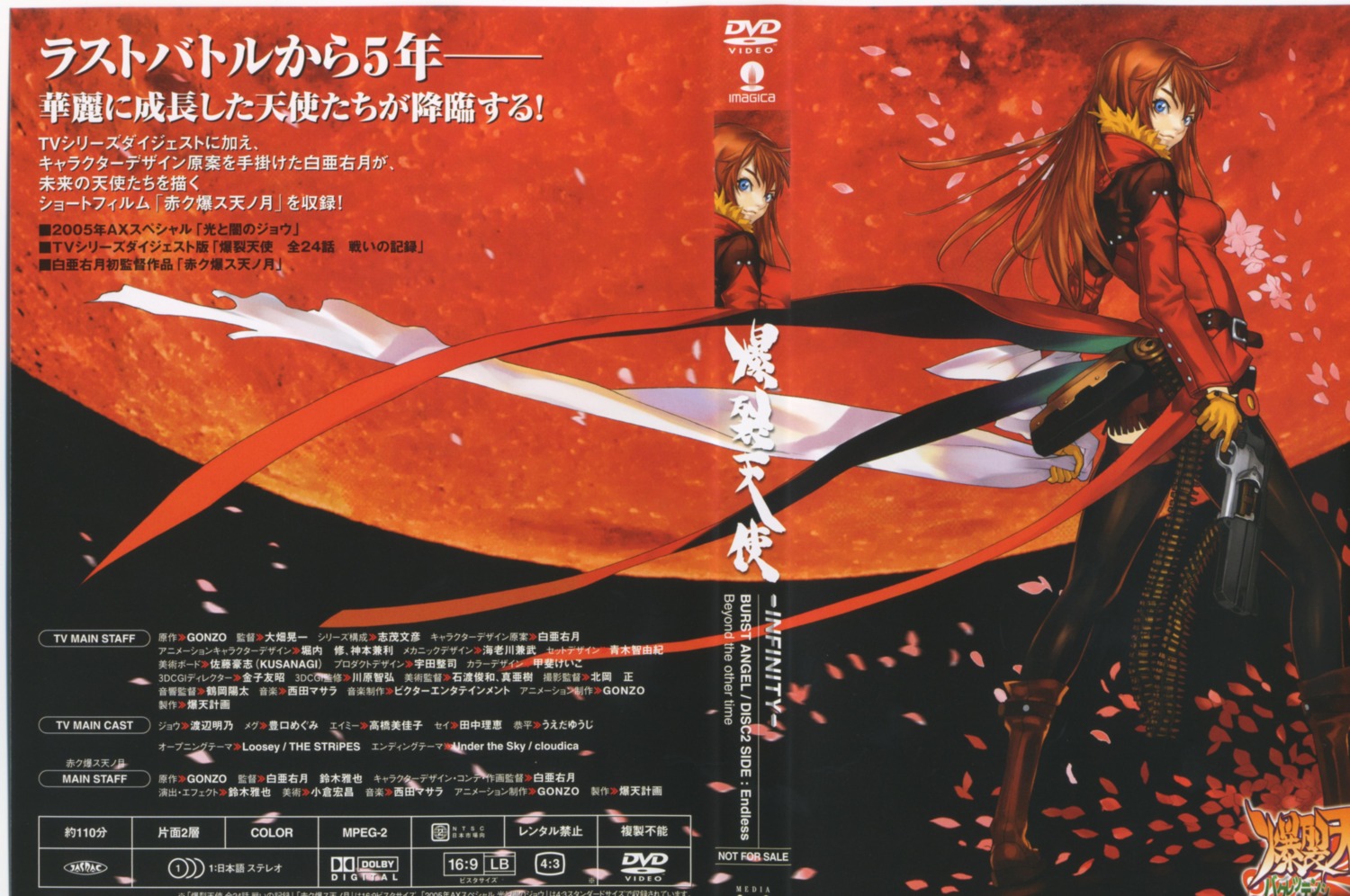 bakuretsu_tenshi, bakuretsu_tenshi_-infinity-, disc_cover, gun, hakua_ugetsu, meg_(bakuretsu_tenshi), thighhighs