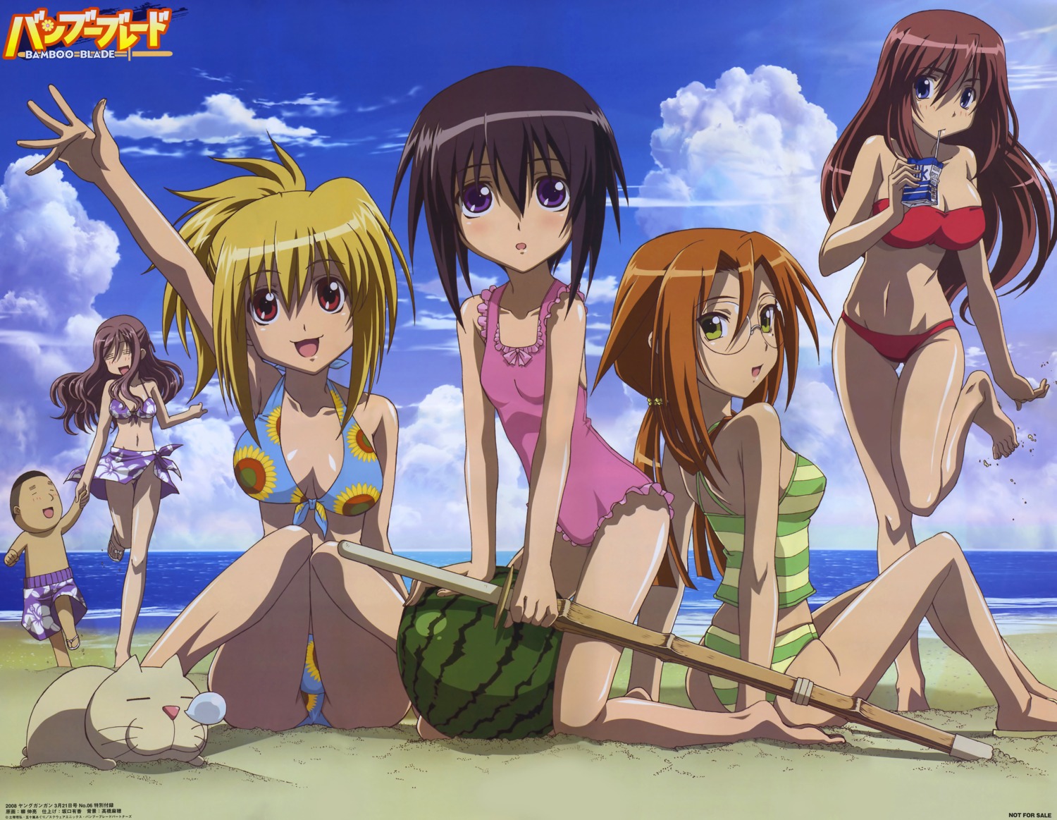 azuma_satori, bamboo_blade, bikini, chiba_kirino, eiga_danjuro, kawazoe_tamaki, kuwahara_sayako, miyazaki_miyako