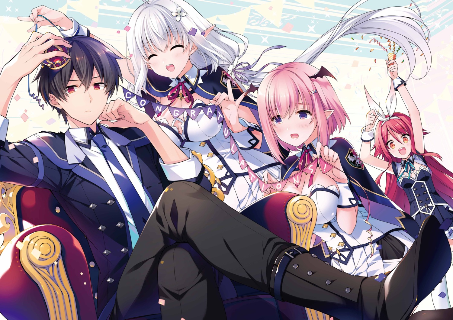 ard_meteor, cleavage, ginny_fin_de_salvan, ireena_litz_de_olhyde, mizuno_sao, pointy_ears, seifuku, shijou_saikyou_no_daimaou_murabito_a_ni_tensei_suru, sylphy_marheaven