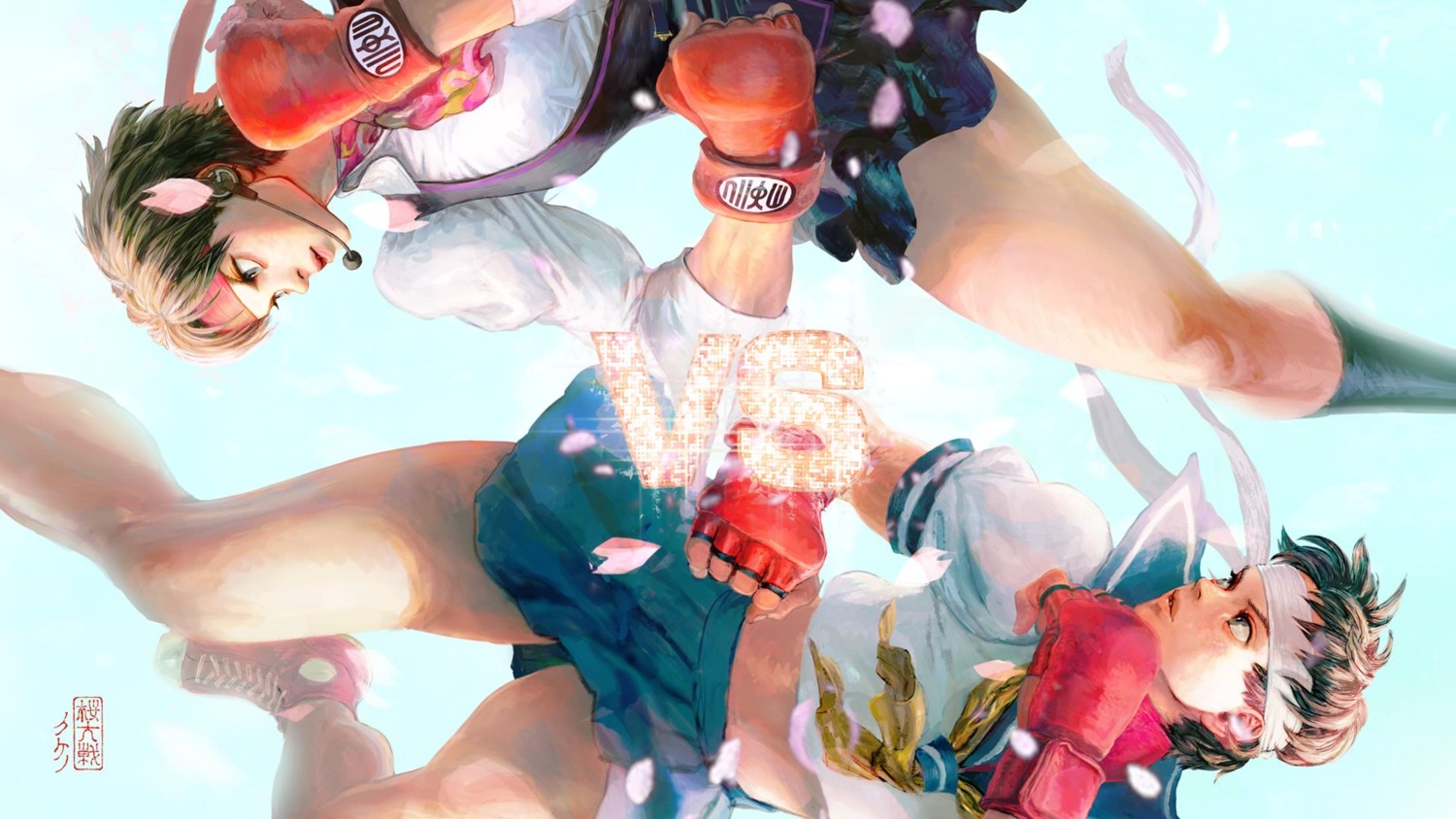 capcom, ikeno_daigo, kasugano_sakura, rival_schools, seifuku, skirt_lift, street_fighter, street_fighter_zero