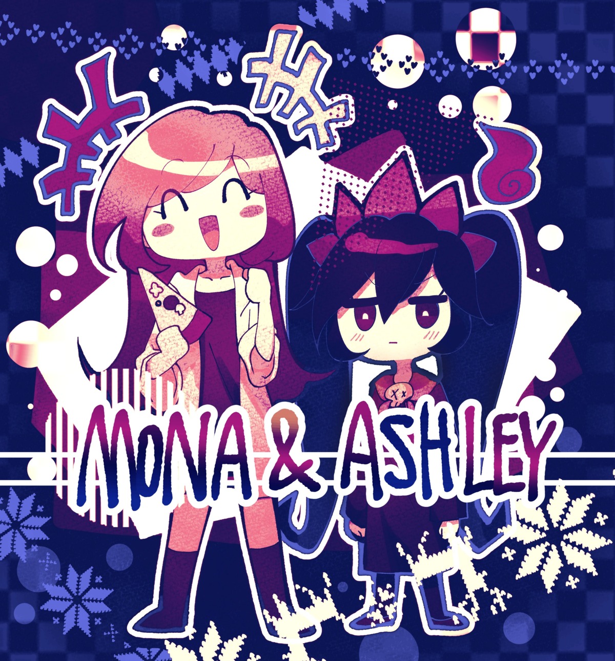 ashley_(warioware), chibi, mona_(warioware), offbeatrh, warioware