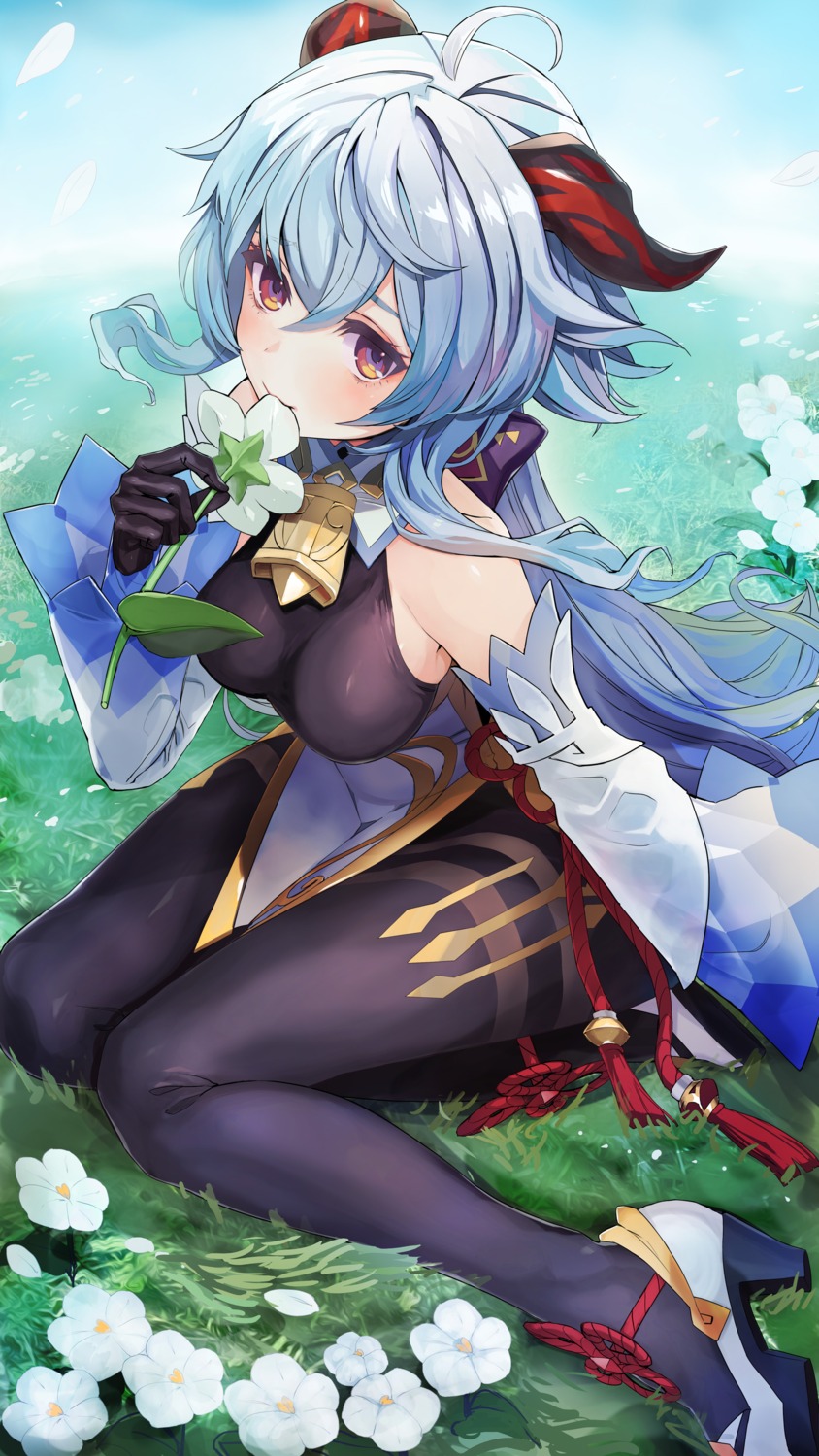asian_clothes, ganyu, genshin_impact, heels, horns, taishi_(picchiridou)