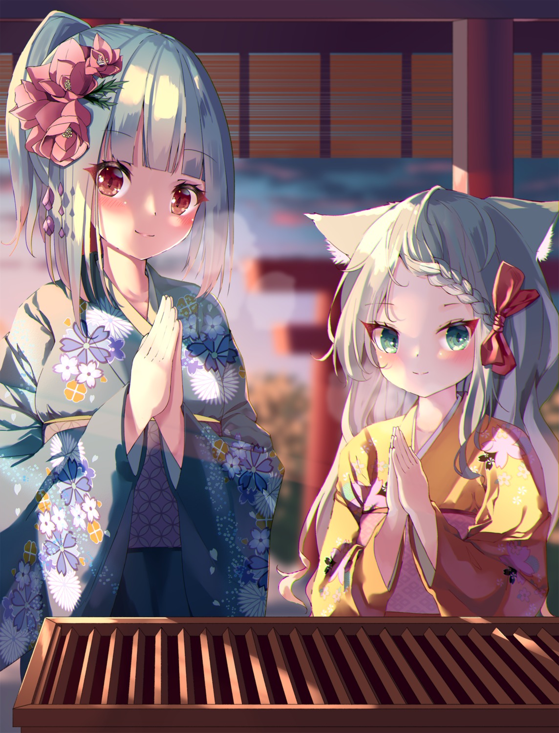 animal_ears, hamaru_(s5625t), kimono