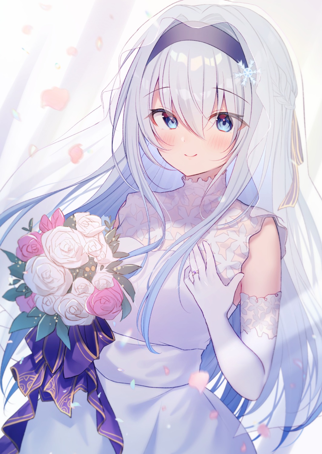 dress, gyozanuko, ryuuou_no_oshigoto!, sora_ginko, wedding_dress