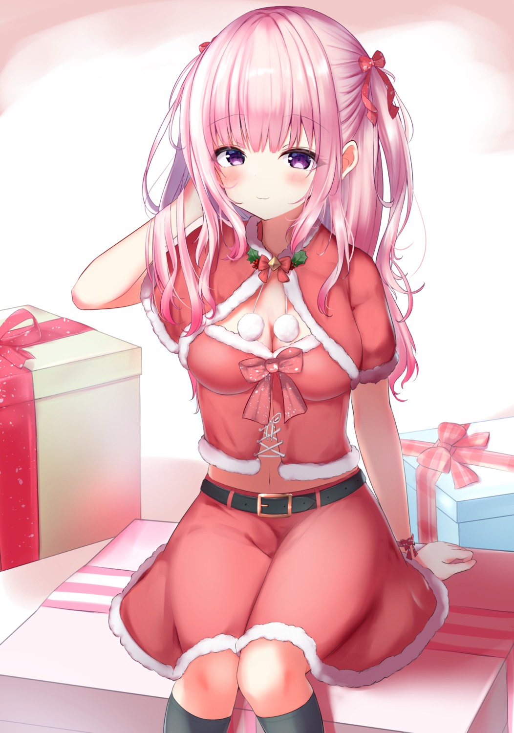 christmas, cleavage, dress, ustn