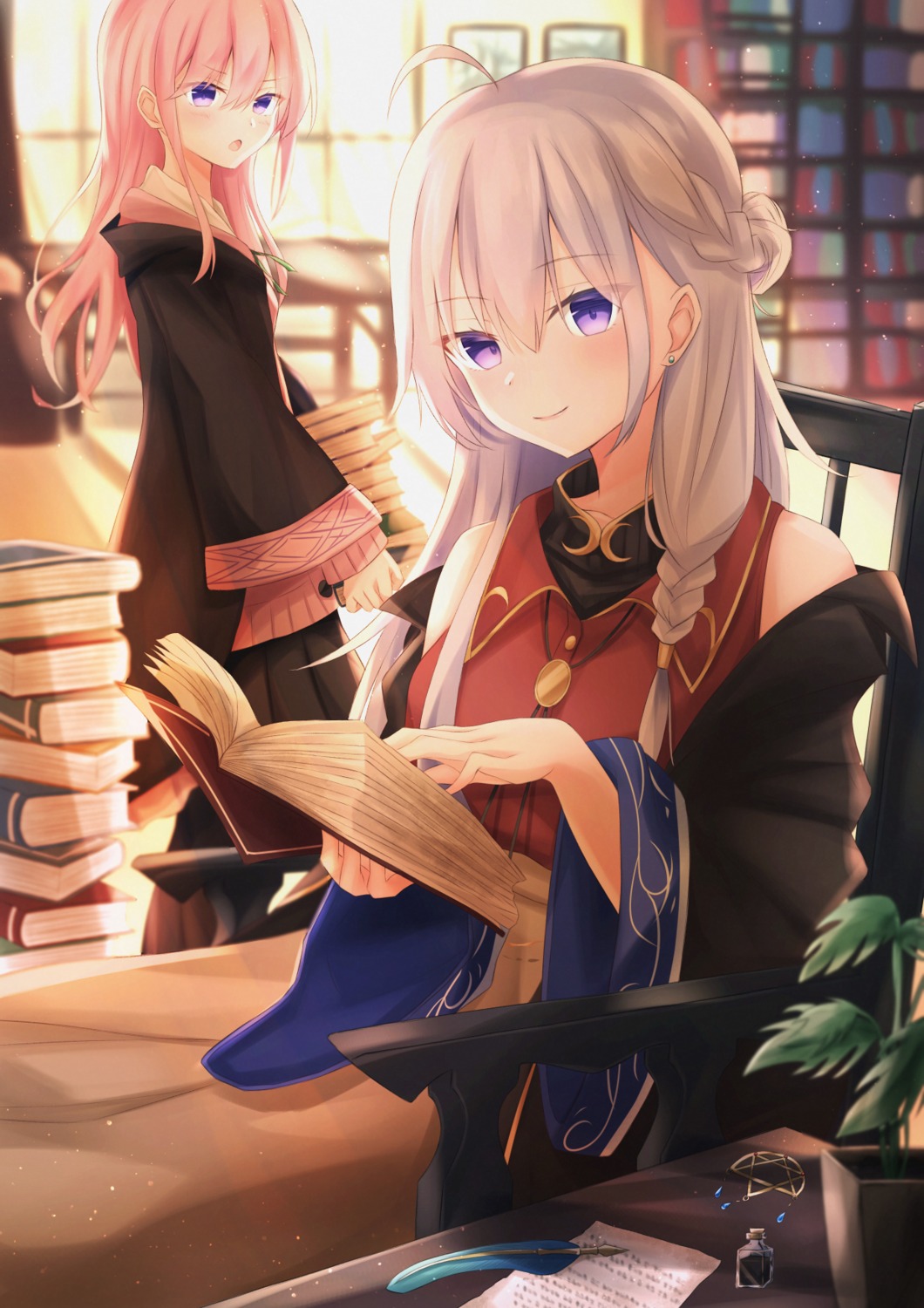 elaina_(majotabi), houki_(majotabi), majo_no_tabitabi, sendou_senri