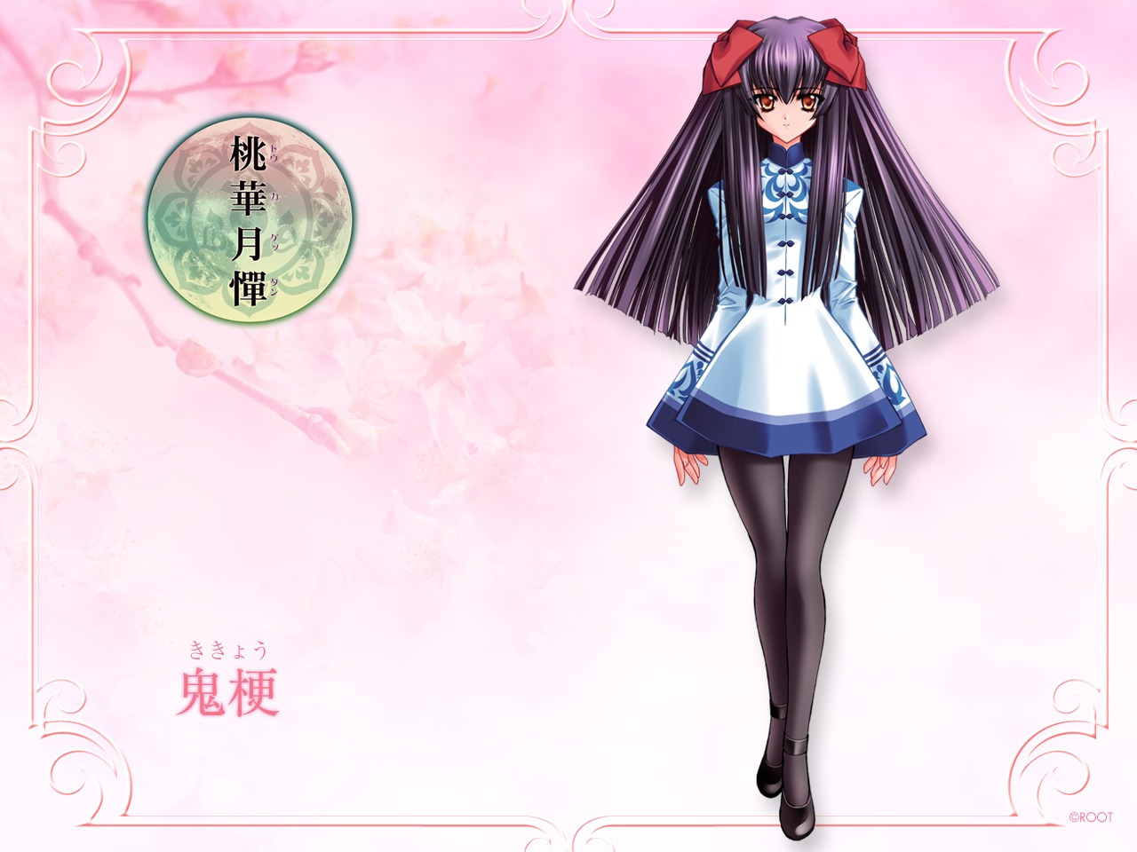 carnelian, kikyou_(touka_gettan), pantyhose, touka_gettan, wallpaper