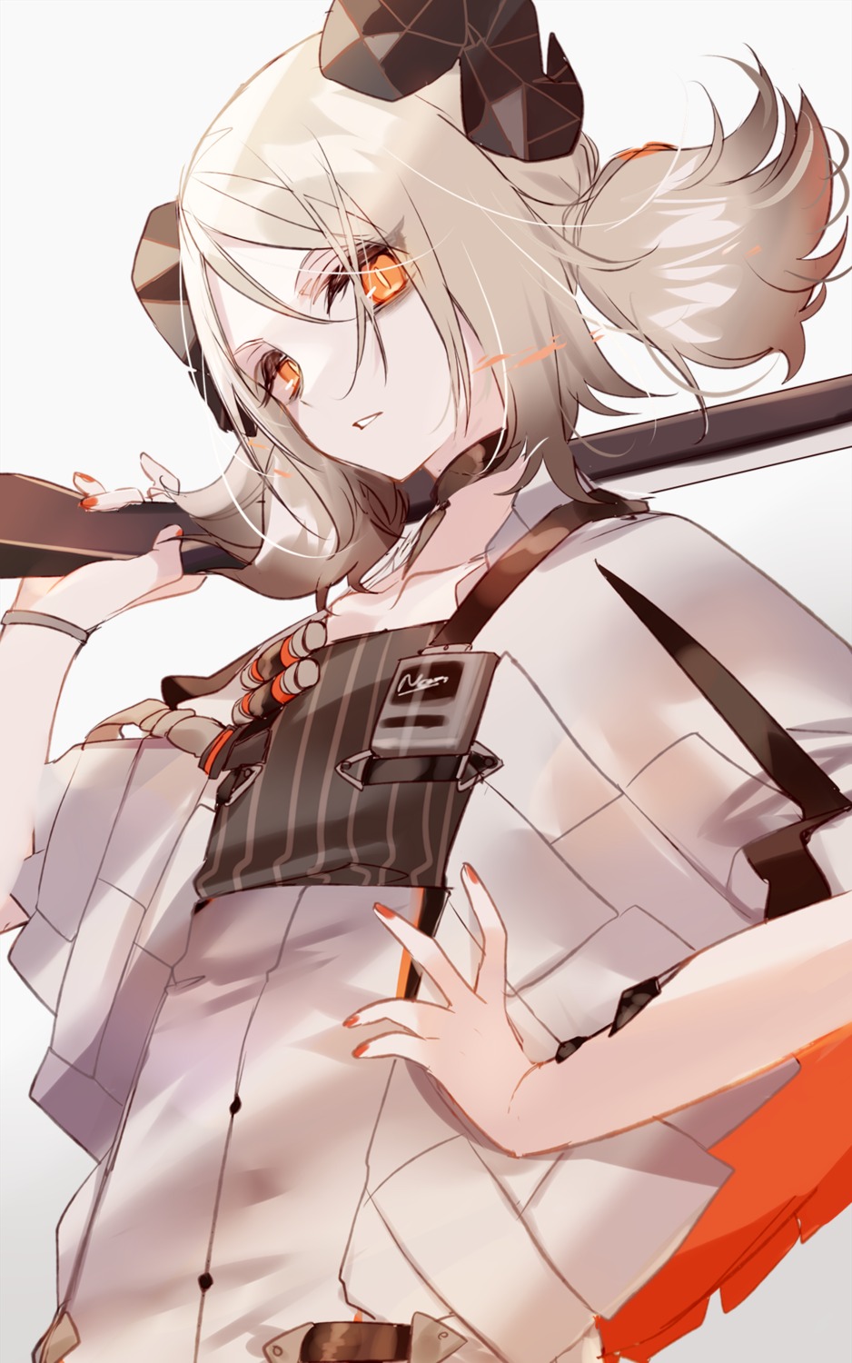 arknights, gun, horns, ifrit_(arknights), misumi