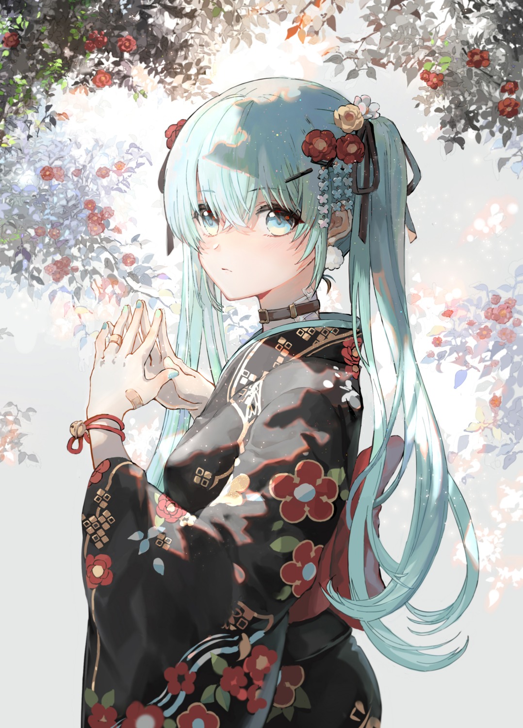 hatsune_miku, kimono, luli_ovo, vocaloid