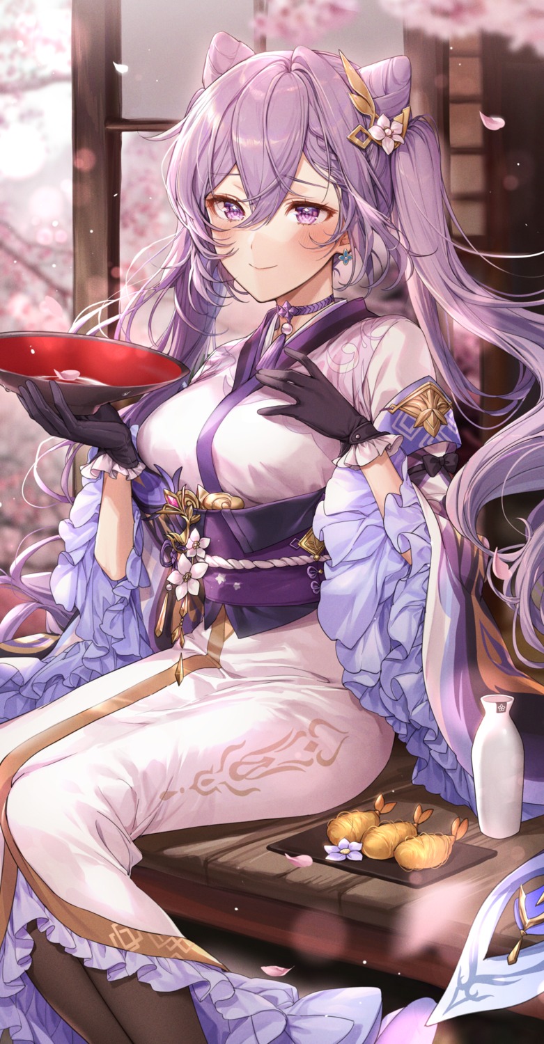 genshin_impact, keqing, kimono, pillo
