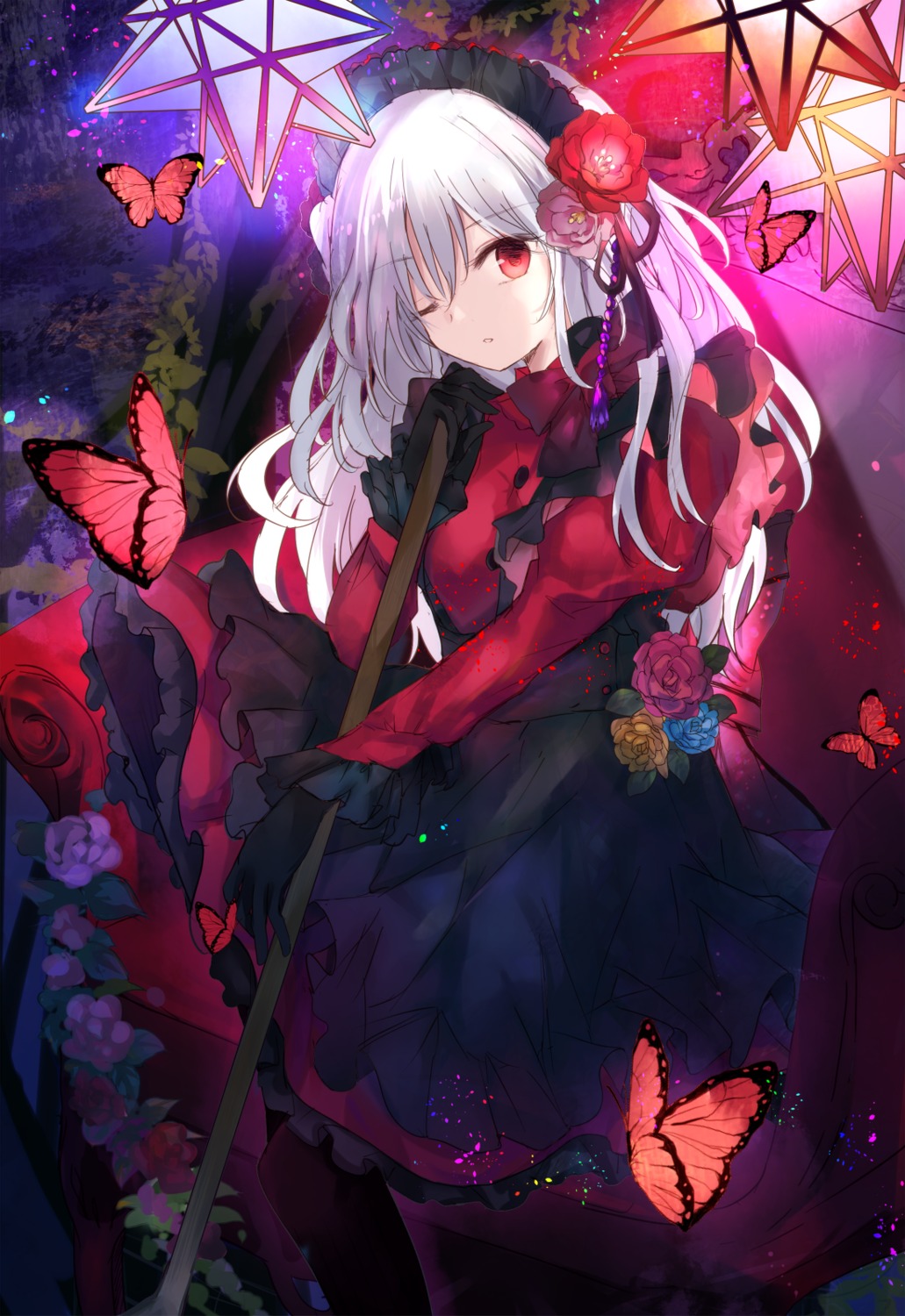 kazu_(muchuukai), maid, skirt_lift