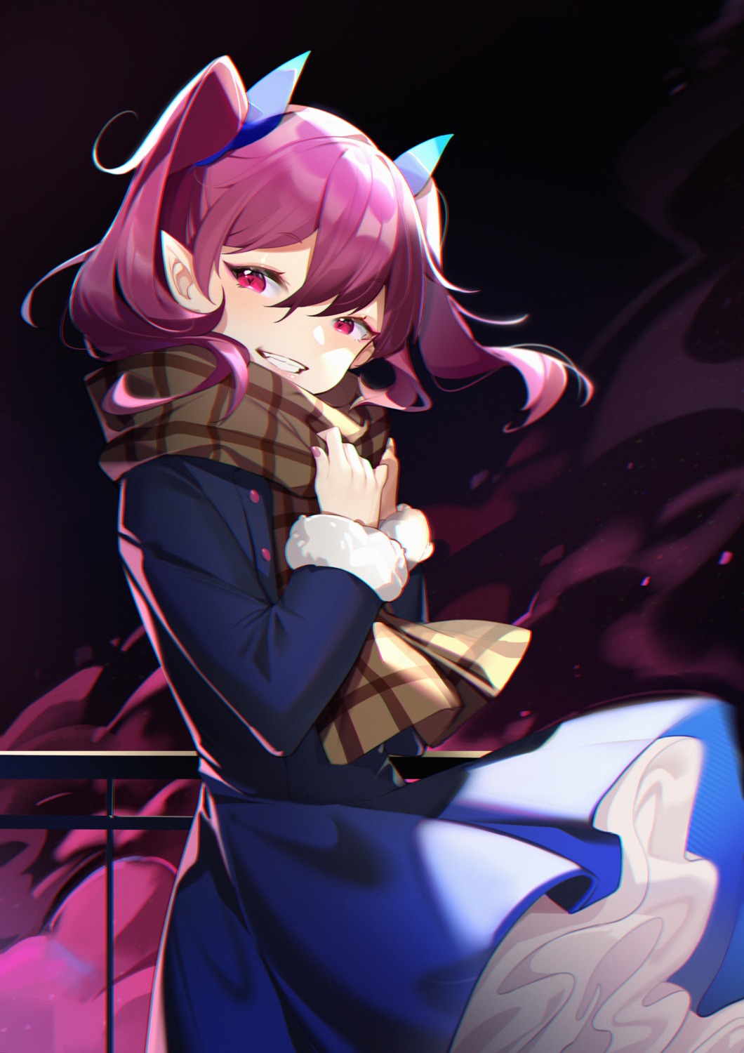 kojioo, pointy_ears, skirt_lift
