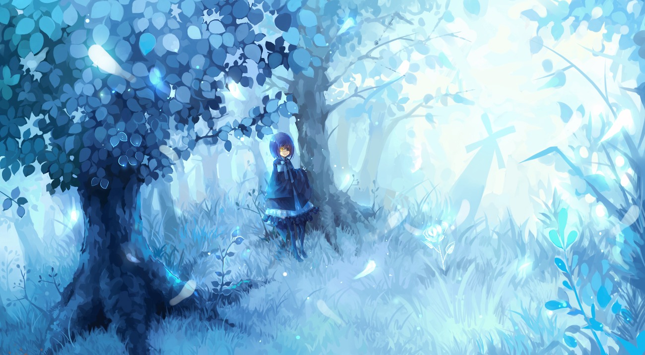 dhiea, dhiea_seville, dress, eyepatch, gothic_lolita, landscape, lolita_fashion, pantyhose