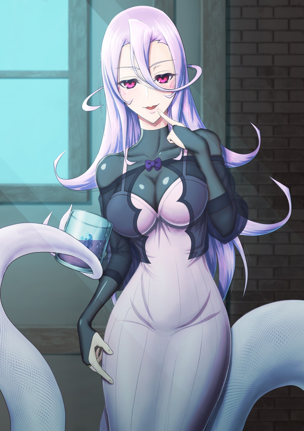 dress, monster_girl, monster_musume_no_oisha-san, saphentite_neikes, shibakarisena, tail