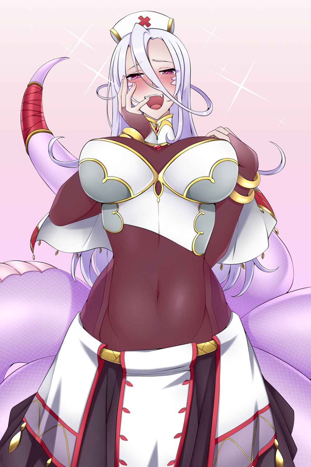 bodysuit, lindaroze, monster_girl, monster_musume_no_oisha-san, nurse, saphentite_neikes, tail