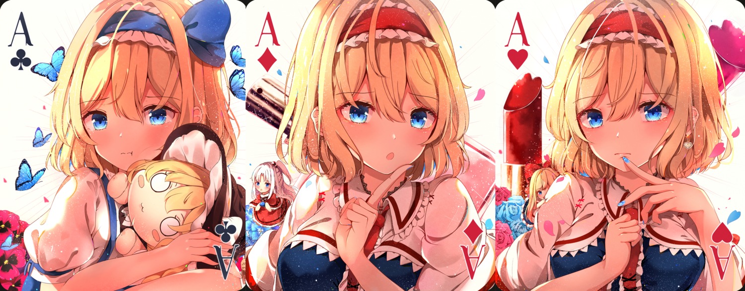 alice_margatroid, chibi, kirisame_marisa, shanghai_doll, shangurira, shinki, touhou, witch