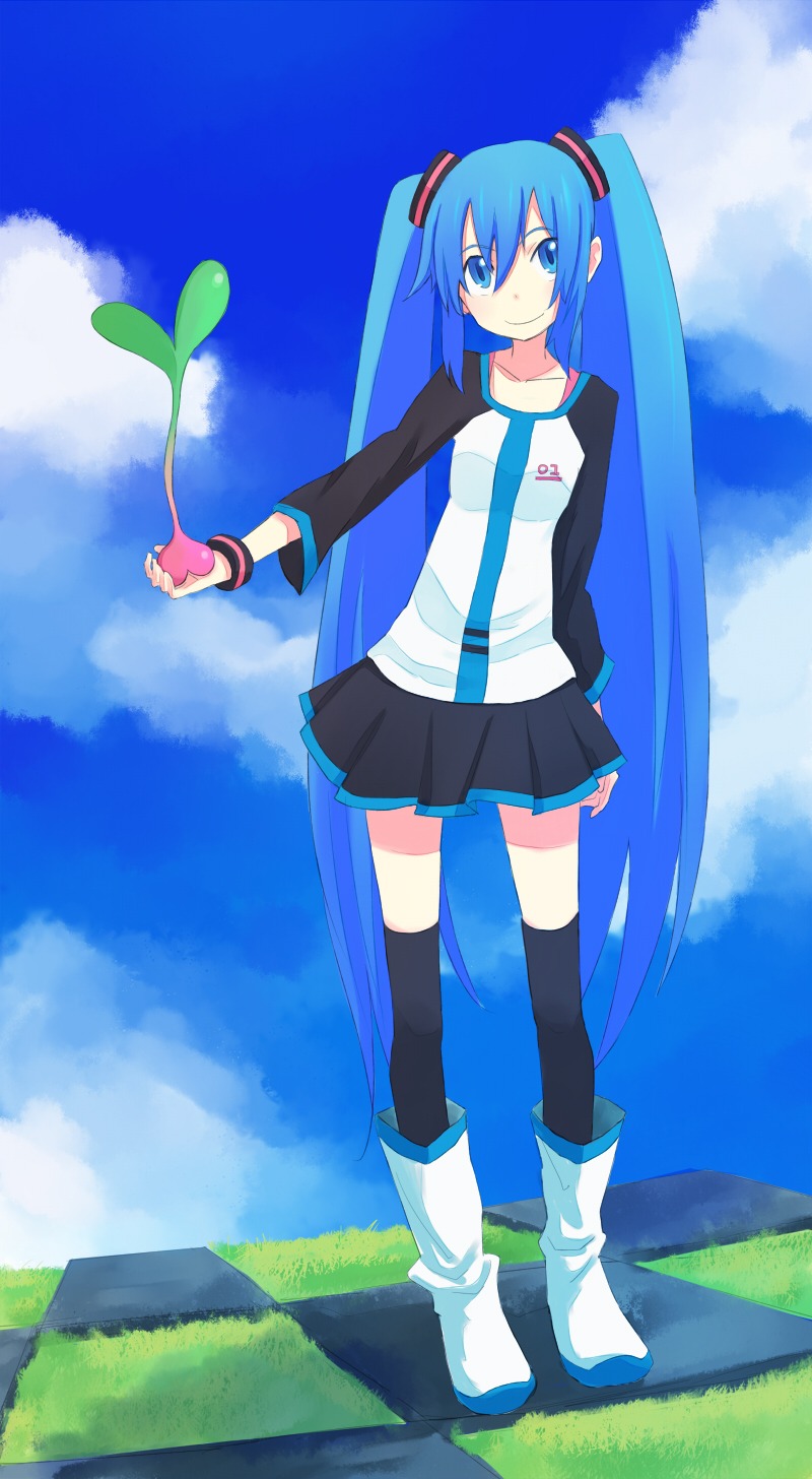 hatsune_miku, kosa_k, thighhighs, vocaloid